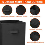 Criusia Large Storage Cubes - 13 Inch Heavy Duty Fabric Storage Bins for Shelves Closet, Cube Organizer - 8 Pack Collapsible 