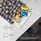 Hanging Car Garbage Bag, Cute Car Trash Can Bag, Automotive Accessories for Women Men Colorful Human Skull Star