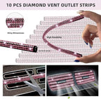 NBTEPEM 30 Pcs Pink Bling Car Accessories Set for Women, Pink Steering Wheel Cover Set, Bling Console Cover, Seat Belt Cushion, Shift Knob Cushion, Cup Coaster, Rhinestone Car Hanging Accessories