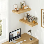 Vivelove 12 Inch Deep Floating Shelves 24 inch Long, Thick Wall Shelves with Invisible Brackets, for Bedroom Bathroom Living 