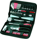 Apollo Tools 56 Piece Compact Metric Auto Tool Set in Zippered Case, Small Mechanic Tool Set for Car Emergency, Motorcycle Re