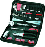 Apollo Tools 56 Piece Compact Metric Auto Tool Set in Zippered Case, Small Mechanic Tool Set for Car Emergency, Motorcycle Re