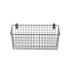 Spectrum Diversified Vintage Wall Mount Storage Basket, X-Large (Pack of 2), Industrial Gray