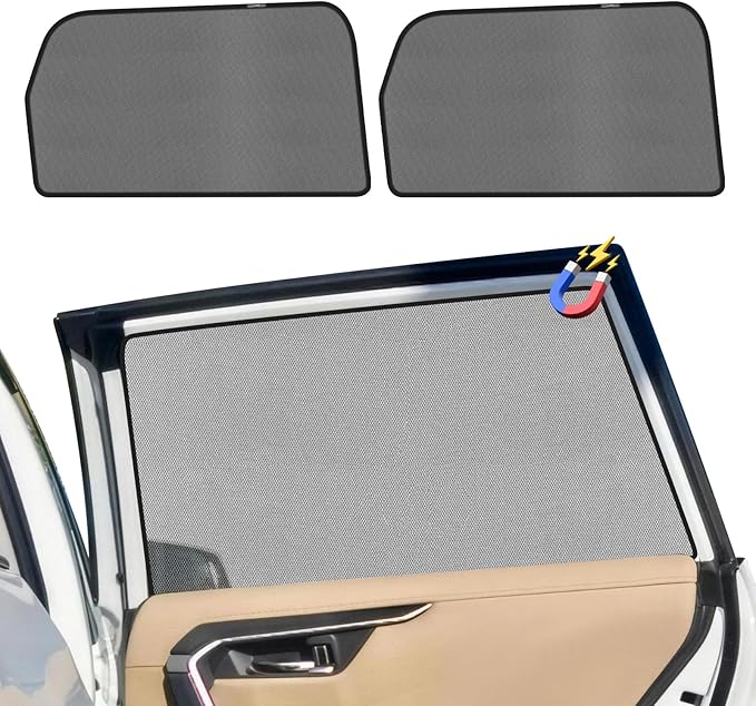KUST Car Window Shades for 2015-2024 Ford Edge Accessories, Breathable Mesh Magnetic Window Covers, Rear Back Side Window Sun Shades UV Block Privacy Protection for Baby Camping Napping 2PCS