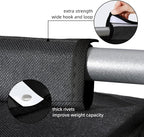 2 Pack Hanging Closet Organizer, 4-Shelf Hanging Shelves with Side Pocket, Black
