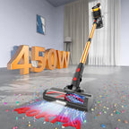Tikom V500 Cordless Vacuum Cleaner for Home, 40000Pa/450W Stick Vacuum with LED Touch Screen, Charging Wall Dock, Anti-Tangle