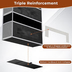 5 Tier Over The Door Organizer - Large Capacity Behind Door Hanging Shelves with 10 Mesh Pockets and Clear Windows, Closet Or