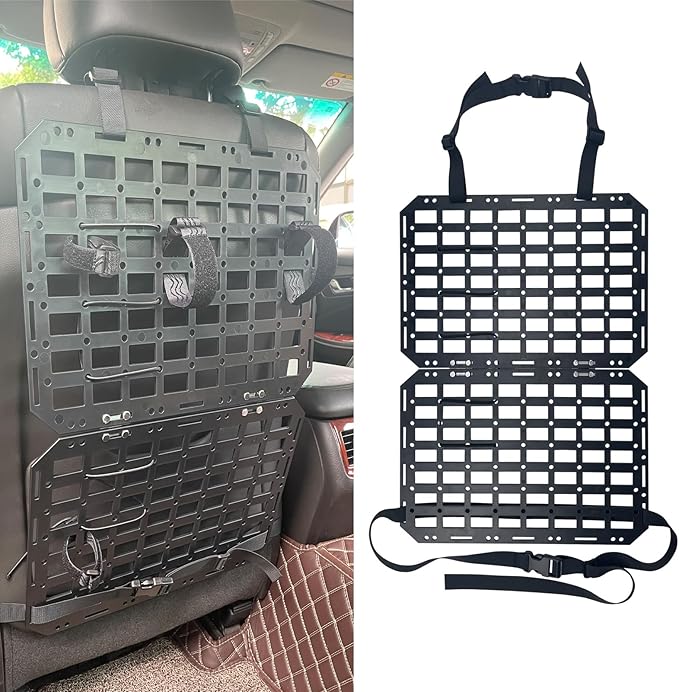 Rigid MOLLE Panel for Truck-Universal Truck Gun Rack Mount Rack Panel for Tactical Gear Accessories,Seat Back Organizer for Cars, SUVs, Pickups, and Trucks