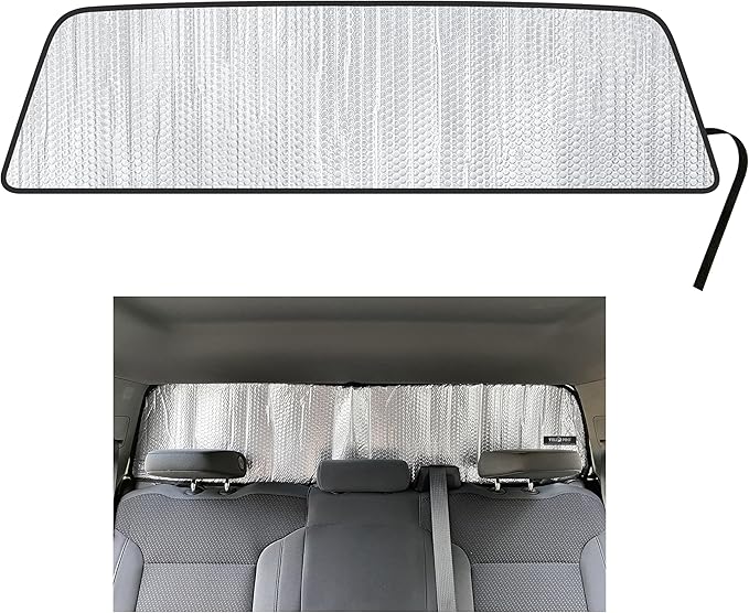 YelloPro Auto Rear Tailgate Window Sunshade Custom Fit for 2019 2020 2021 2022 2023 2024 2025 2026 GMC Sierra 1500 2500HD 3500HD, UV Reflector Sun Protection Accessories (NOT for Sliding Window)