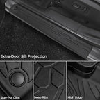 Floor Mats for Jeep Wrangler JL Gas 2018-2025 2026, All Weather Floor Mats Trunk Cargo Liner and Door Sill Guards Accessories (Fit 4-Door Unlimitied)