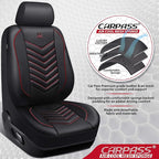 CAR PASS 3D Foam Mesh Leather Car Seat Covers Front Seats, Breathable Front Seat Cover for Cars, Comfortable Universal Fit fo
