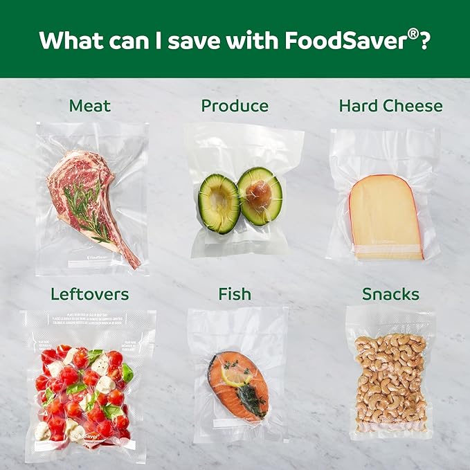 FoodSaver Vacuum Sealer Machine, Automatic Bag Detection, Sous Vide Friendly, with sealer bags, roll, handheld vacuum sealer,