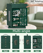 AKOZLIN 360° Rotating Jewelry Box 6-Tier Organizer Functional Jewelry Storage Case for Women Girls Ring Necklace Earring Brac