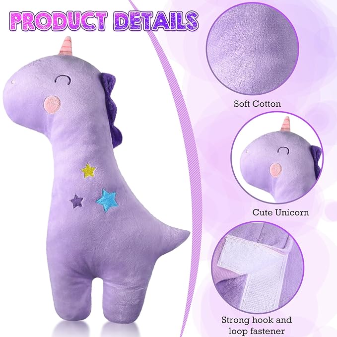 Lenwen 2 Pcs Seat Belt Pillow for Kids Cover for Boys Girls Seatbelt Cushion Pillow for Toddler Car Strap Covers for Travel S