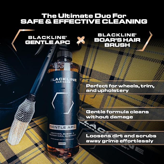 Blackline Car Care - Gentle APC - Streak free total Interior Cleaner and Protectant, Safe for Cars, Motorcycles & More. 16 fl