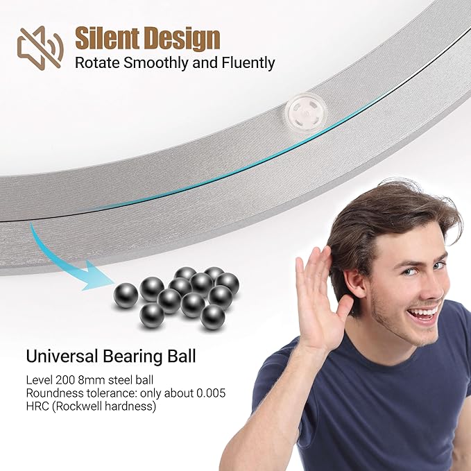 20 Inch Lazy Susan Bearing Heavy-Duty Aluminium Alloy Turntable Bearing, Mute Turntable Ball Bearing, Lazy Susan Rotating Tur