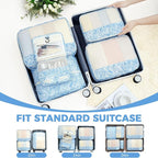 BAGAIL 9 Set Packing Cubes with Packing List Luggage Packing Organizers for Travel Accessories (Blue paisley)