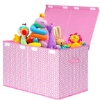 Mayniu Extra Large Toy Box Chest with Dividers, 120L Sturdy Toy Storage Organizer Bin Boxes Basket for Kids, Boys, Girls, Liv