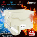 DocSafe Fireproof Document Box with Lock,File Storage Organizer with Zipper Pockets,Collapsible Portable File Box Home Office