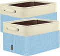 BALEINE 2 Pack Fabric Closet Storage Bins for Shelves, Linen Closet Organizers and Storage, Decorative Baskets for Organizing