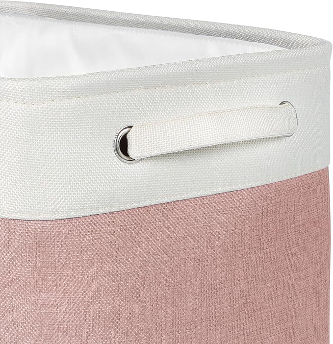Kntiwiwo Foldable Storage Bin Collapsible Fabric Storage Basket Cube with Durable Handles Closet Organizer Bins for Organizin