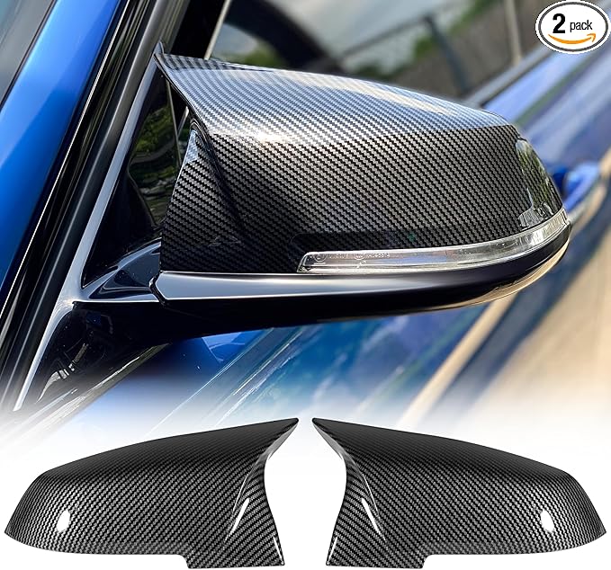 ACLONG Glossy Black Mirror Cover Caps Rearview Side Mirror Covers Fit for BMW X3/G01 X4/G02 X5/G05 X7/G07 2019-2025 X6/G06 2020-2025 Left Driver Side Right Passenger Side-2 PCS