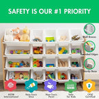 Humble Crew Toy Storage Organizer with 20 Removable Storage Bins for Kids Playroom, 4-Tier Toddler Toy Organization and Stora