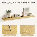 Fun Memories Rustic Wood Floating Shelves for Wall, Space-Saving Wall Mounted Shelves for Bathroom, Bedroom, Living Room and 
