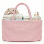 luxury little Diaper Caddy Organizer, Large Cotton Rope Nursery Baby Basket, Changing Table Organizer for Baby Diaper Storage