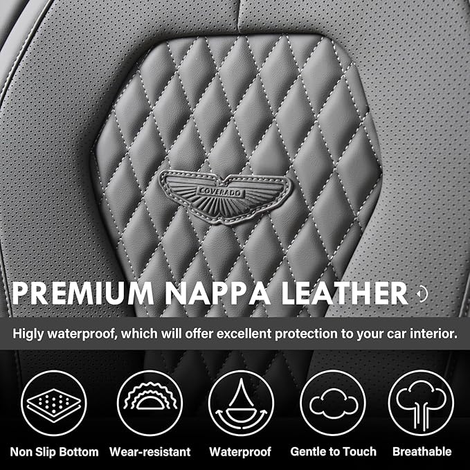 Coverado Automotive Seat Covers, Car Seat Covers 2 Seats, Gray Car Seat Cover, Driver Seat Covers, Front Car Seat Covers Car 