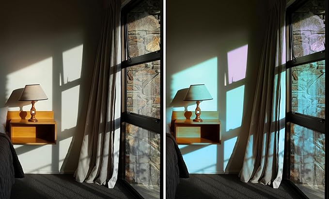 VViViD One-Way Colorful Vinyl Window Tinting Sheets (1.49ft x 5ft, Chameleon Mirror Chrome)