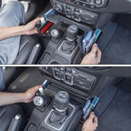 JKCOVER Center Console Gear Shift Organizer Tray Compatible with Jeep Wrangler JL/JLU 2018-2023 2024 2025 and Jeep Gladiator JT Truck 2020-2022 2023 2024 2025 Storage Box Accessories (Not for JK/JKU)