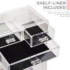 Sorbus Acrylic Makeup Organizer Set, 6-Drawer Vanity & Countertop Cosmetic Storage with Small & Wide Compartments, Marble Pri