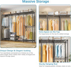 VIPEK V40C Covered Clothes Rack Heavy Duty Clothing Rack with Cover, Custom Freestanding Closet Portable Wardrobe Closet for 
