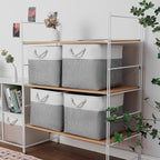 13×15×13 Inch Storage Cubes,6 Pack Cube Storage Bins for Shelves,Fabric Collapsible Storage Bins with Handles, Foldable Stora