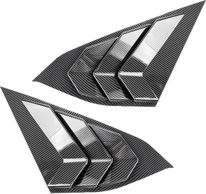 YINGTUU for Honda Accord Accessories 10th Gen 2018 2019 2020 2021 2022 Rear Window Louvers Blinds Trim-Carbon Fiber Pattern