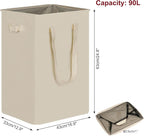 efluky Slim Laundry Basket, Narrow Laundry Hamper with Handles, Collapsible Dirty Clothes Hamper, Tall Laundry Bin for Laundr
