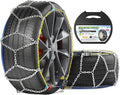 Snow Chains for Car Tires, 35s Quick Fit & Auto-Tightening, Universal Emergency Anti-Slip Tire Traction Chains for Cars, SUVs