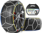 Snow Chains for Car Tires, 35s Quick Fit & Auto-Tightening, Universal Emergency Anti-Slip Tire Traction Chains for Cars, SUVs