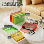 ThinkTex Plastic Expanding File Folders, Transparent Envelopes with Snap Closure, No Dividers, Large Capacity, Document Organ