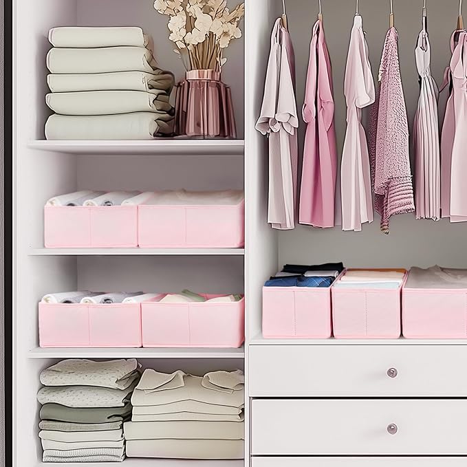 Criusia Drawer Organizer Clothes, 10 Pack Dresser Organizer for Baby Clothes, Underwear, Sock- Foldable Closet Organization a