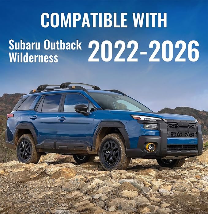 300lbs Lockable Roof Rack Cross Bars Compatible with Subaru Outback Wilderness 2022 2023 2024 2025 2026, Aluminum Roof Rails Crossbar for Rooftop Cargo Bars Luggage Kayak Bike Racks