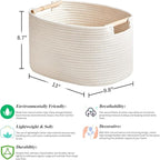 R RUNKA 3 Pack Storage Basket for Cabinet and Toy Organization - 13"x9.8"x8.7" Baskets for Storage - Baby Toy Bin - Toy Stora