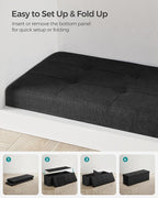 SONGMICS MAZIE Collection - 43 Inches Folding Storage Ottoman Bench, Ottoman Foot Rest, End of Bed Bench, Storage Chest, Load