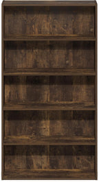 Furinno Basic Book Shelf, 5-Tier Bookshelf, Storage Organizer Bookcase with Open Shelf, 7 x 24 x 44, for Living Room, Bedroom