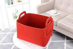 Minoisome Storage Basket Felt Storage Bin Collapsible& Convenient Box Organizer with Carry Handles for Office Bedroom Closet 