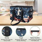 Reusable Grocery Bags Heavy Duty Shopping Bags Foldable Large Tote Bags with Long Handles & Hard Bottom