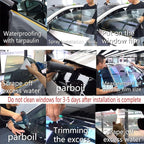 XhuangTech Car Tints for Window, 70% VLT Blue Window Tint for Cars, Front Windshield Tint UV Heat Blocking, One Way Privacy Window Film Chameleon Blue (19.29" in x 9.84‘ Ft)