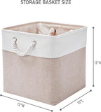 13 x 13 Inch Storage Cubes，6 Pack Cube Storage Bins for Shelves，Fabric Collapsible Storage Bins with Handles, Foldable Storag