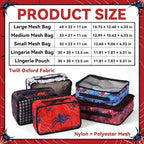 5 Pcs Spider Packing Cubes Set for Travel Spider Travel Bags Accessories Luggage Organizer for Adults Trips Holidays Hiking C